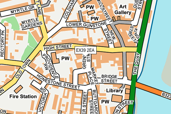 EX39 2EA map - OS OpenMap – Local (Ordnance Survey)