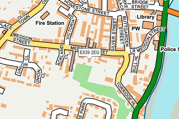 EX39 2EG map - OS OpenMap – Local (Ordnance Survey)