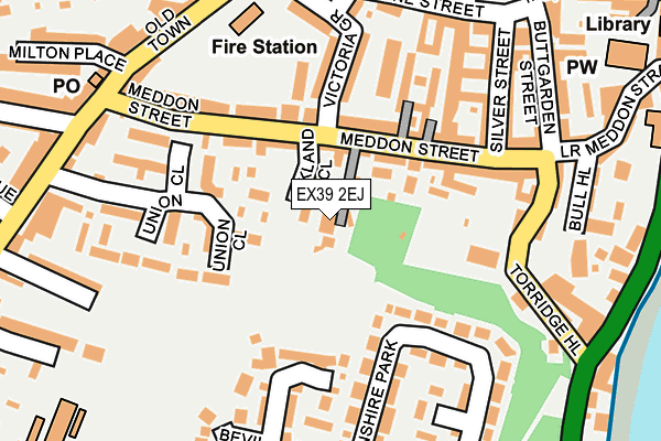 EX39 2EJ map - OS OpenMap – Local (Ordnance Survey)
