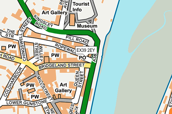 EX39 2EY map - OS OpenMap – Local (Ordnance Survey)