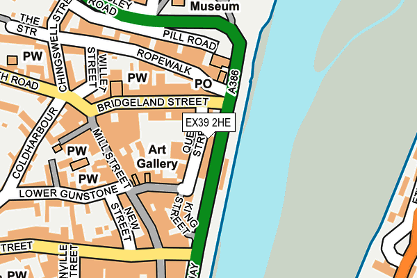 EX39 2HE map - OS OpenMap – Local (Ordnance Survey)