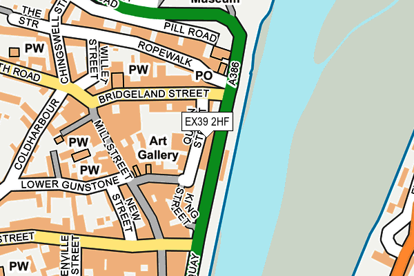 EX39 2HF map - OS OpenMap – Local (Ordnance Survey)