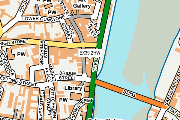 EX39 2HW map - OS OpenMap – Local (Ordnance Survey)
