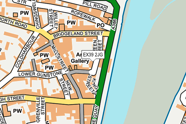 EX39 2JG map - OS OpenMap – Local (Ordnance Survey)