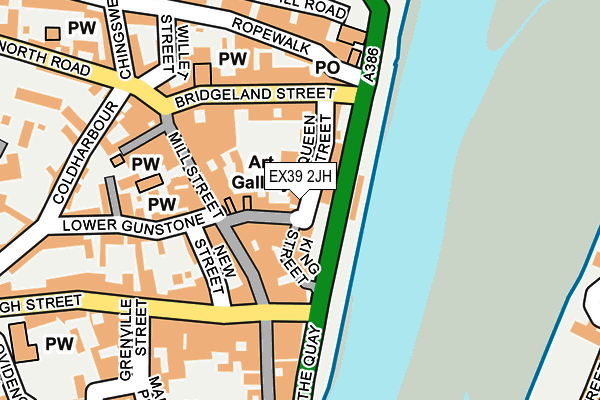 EX39 2JH map - OS OpenMap – Local (Ordnance Survey)