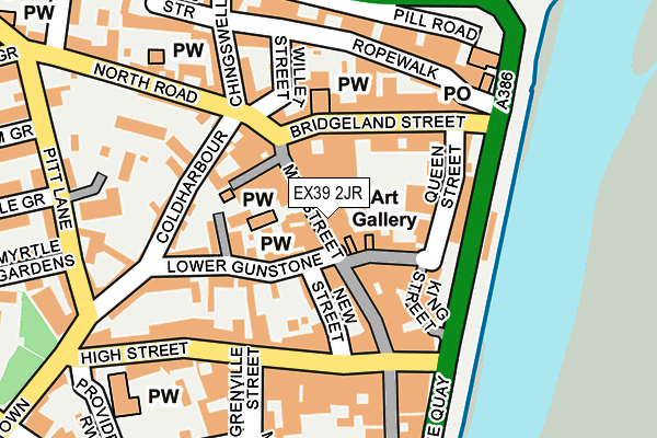 EX39 2JR map - OS OpenMap – Local (Ordnance Survey)