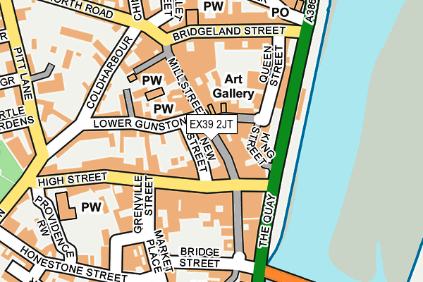EX39 2JT map - OS OpenMap – Local (Ordnance Survey)