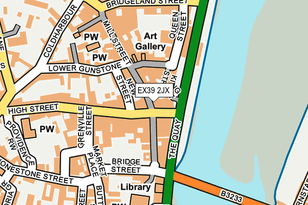 EX39 2JX map - OS OpenMap – Local (Ordnance Survey)