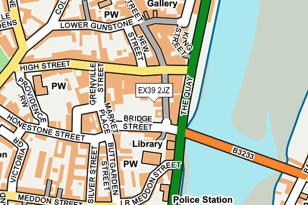 EX39 2JZ map - OS OpenMap – Local (Ordnance Survey)