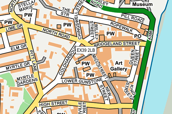 EX39 2LB map - OS OpenMap – Local (Ordnance Survey)