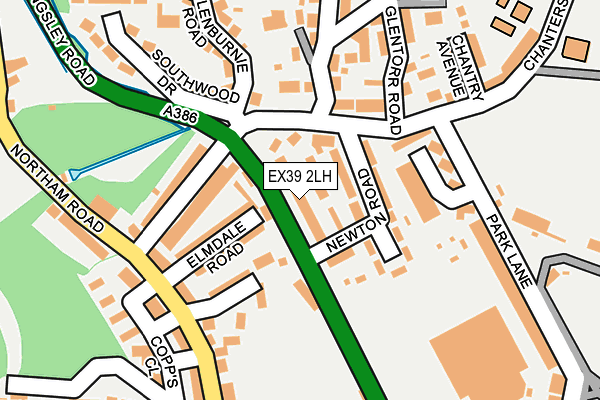 EX39 2LH map - OS OpenMap – Local (Ordnance Survey)