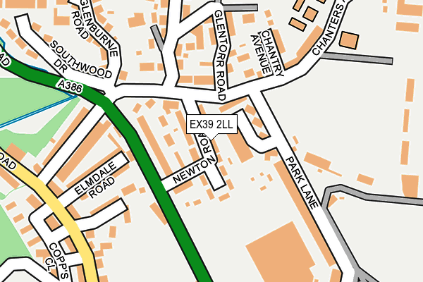 EX39 2LL map - OS OpenMap – Local (Ordnance Survey)