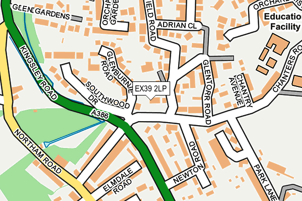 EX39 2LP map - OS OpenMap – Local (Ordnance Survey)