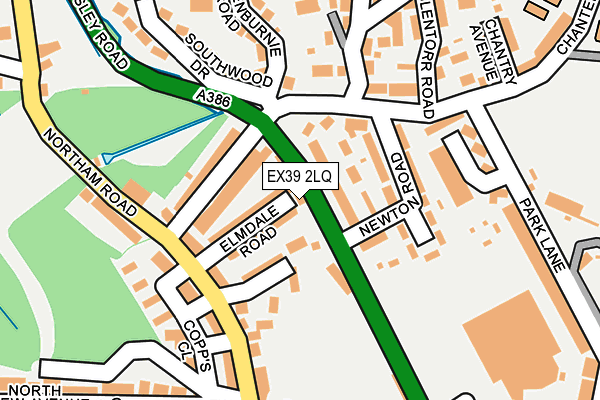 EX39 2LQ map - OS OpenMap – Local (Ordnance Survey)