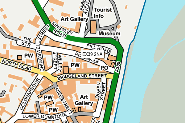 EX39 2NA map - OS OpenMap – Local (Ordnance Survey)