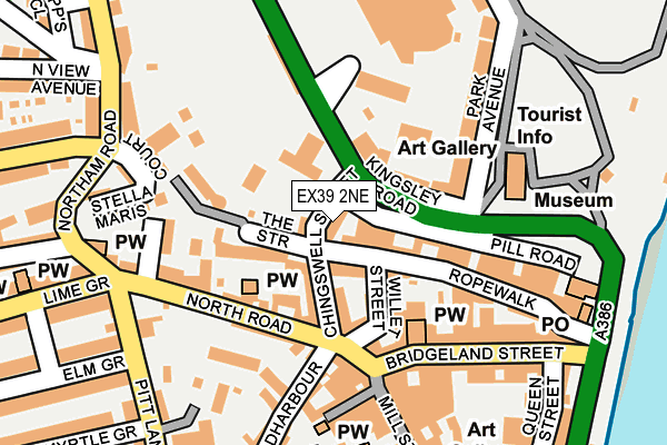 EX39 2NE map - OS OpenMap – Local (Ordnance Survey)