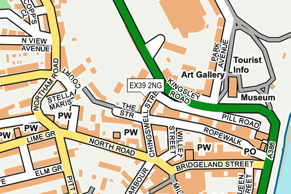 EX39 2NG map - OS OpenMap – Local (Ordnance Survey)