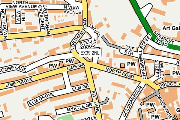 EX39 2NL map - OS OpenMap – Local (Ordnance Survey)