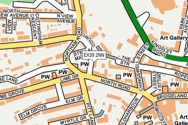 EX39 2NN map - OS OpenMap – Local (Ordnance Survey)