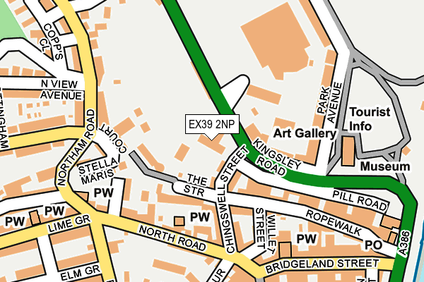 EX39 2NP map - OS OpenMap – Local (Ordnance Survey)