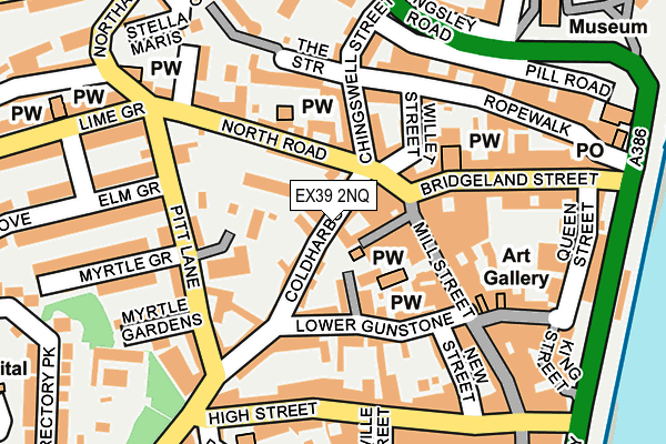 EX39 2NQ map - OS OpenMap – Local (Ordnance Survey)