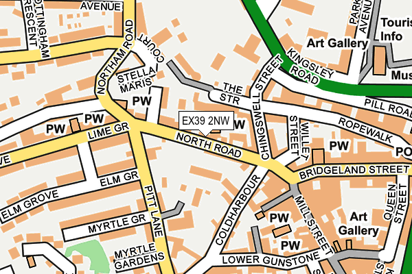 EX39 2NW map - OS OpenMap – Local (Ordnance Survey)
