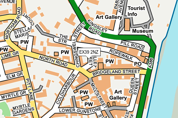 EX39 2NZ map - OS OpenMap – Local (Ordnance Survey)