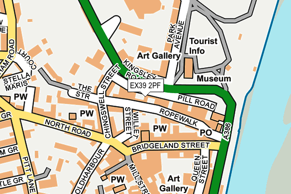 EX39 2PF map - OS OpenMap – Local (Ordnance Survey)