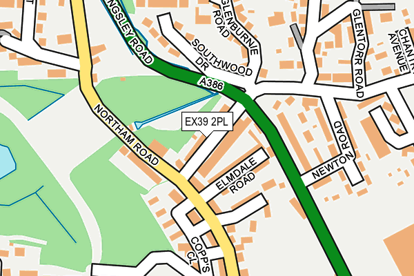 EX39 2PL map - OS OpenMap – Local (Ordnance Survey)