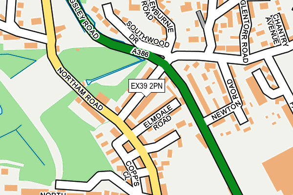 EX39 2PN map - OS OpenMap – Local (Ordnance Survey)