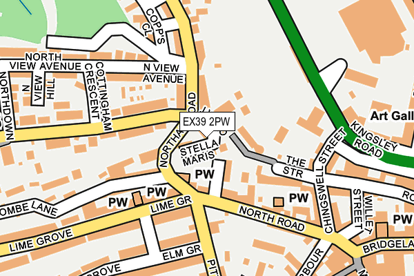 EX39 2PW map - OS OpenMap – Local (Ordnance Survey)
