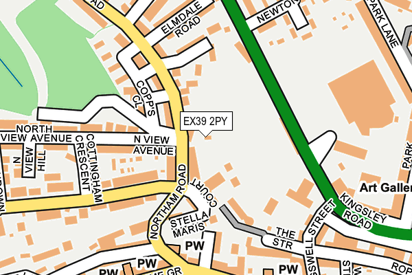 EX39 2PY map - OS OpenMap – Local (Ordnance Survey)
