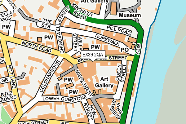 EX39 2QA map - OS OpenMap – Local (Ordnance Survey)