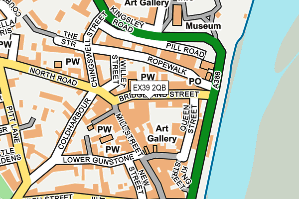EX39 2QB map - OS OpenMap – Local (Ordnance Survey)
