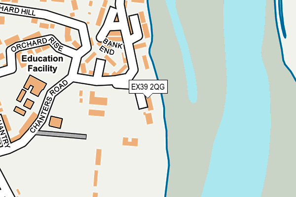 EX39 2QG map - OS OpenMap – Local (Ordnance Survey)
