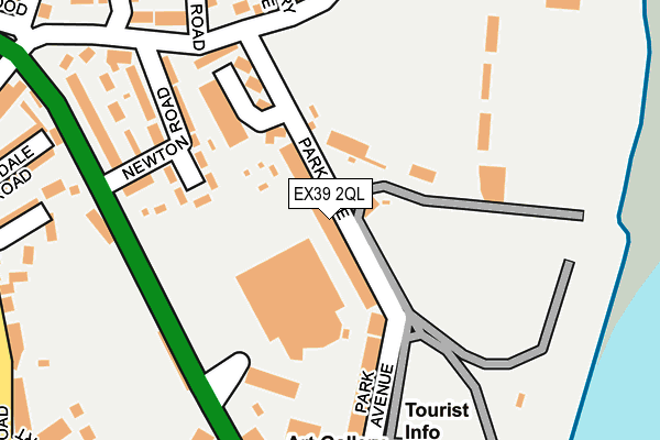 EX39 2QL map - OS OpenMap – Local (Ordnance Survey)