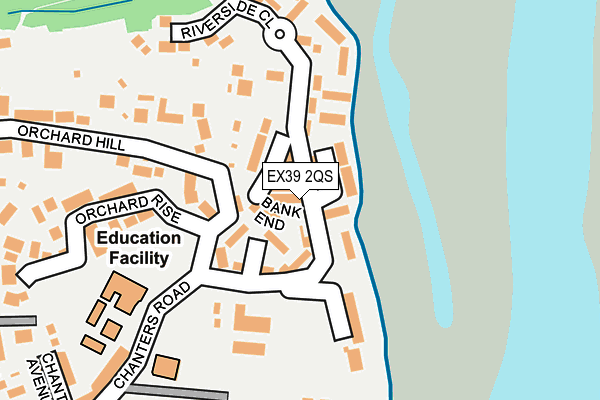 EX39 2QS map - OS OpenMap – Local (Ordnance Survey)