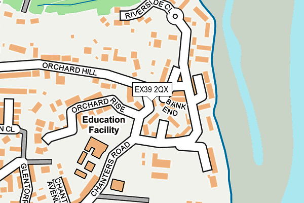 EX39 2QX map - OS OpenMap – Local (Ordnance Survey)