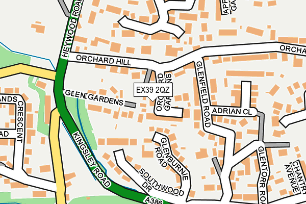 EX39 2QZ map - OS OpenMap – Local (Ordnance Survey)
