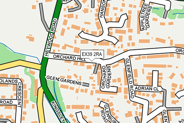 EX39 2RA map - OS OpenMap – Local (Ordnance Survey)