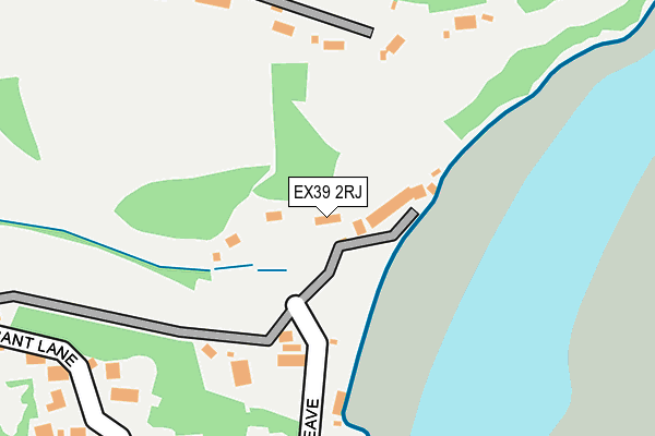 EX39 2RJ map - OS OpenMap – Local (Ordnance Survey)