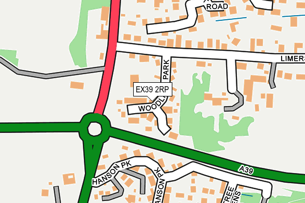EX39 2RP map - OS OpenMap – Local (Ordnance Survey)