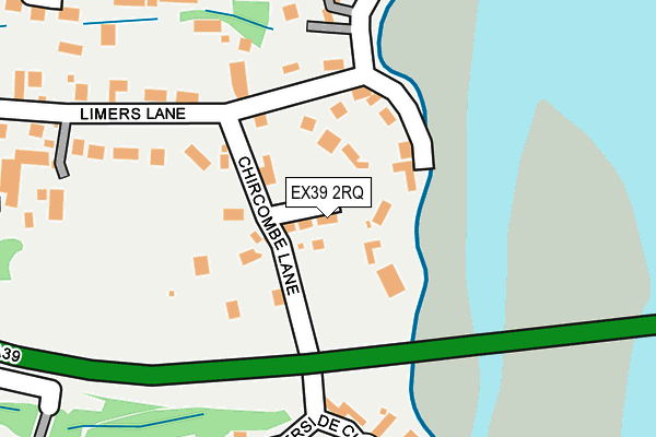 EX39 2RQ map - OS OpenMap – Local (Ordnance Survey)