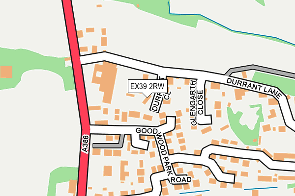 EX39 2RW map - OS OpenMap – Local (Ordnance Survey)