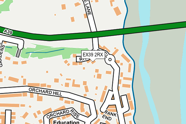 EX39 2RX map - OS OpenMap – Local (Ordnance Survey)