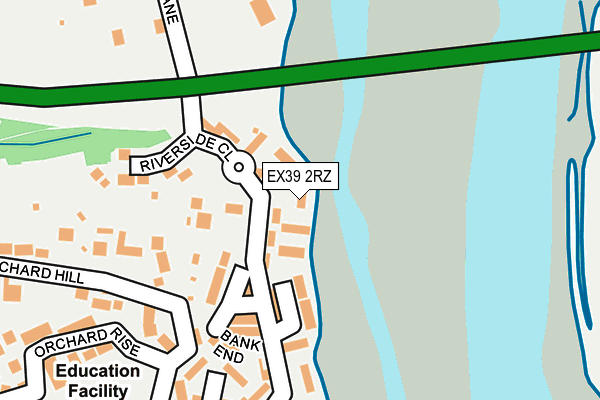 EX39 2RZ map - OS OpenMap – Local (Ordnance Survey)