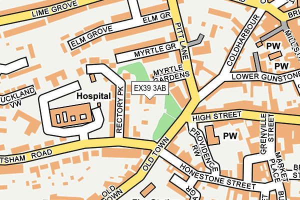 EX39 3AB map - OS OpenMap – Local (Ordnance Survey)