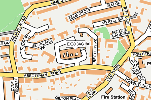 EX39 3AG map - OS OpenMap – Local (Ordnance Survey)