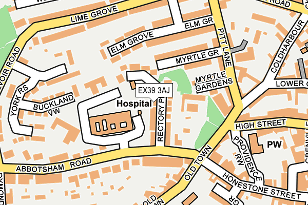 EX39 3AJ map - OS OpenMap – Local (Ordnance Survey)