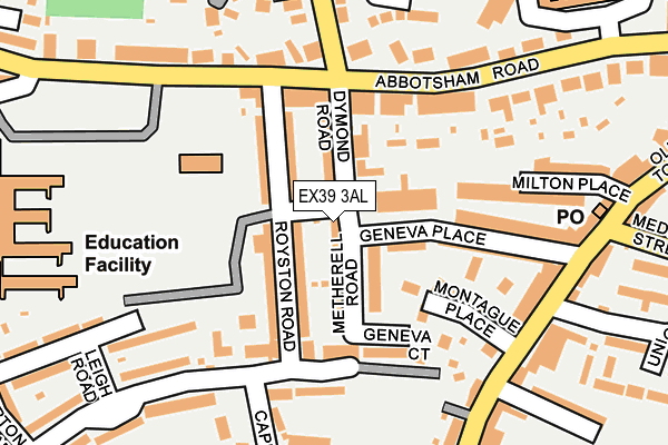 EX39 3AL map - OS OpenMap – Local (Ordnance Survey)